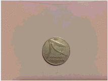 Moneta di 10 lire anno 1955